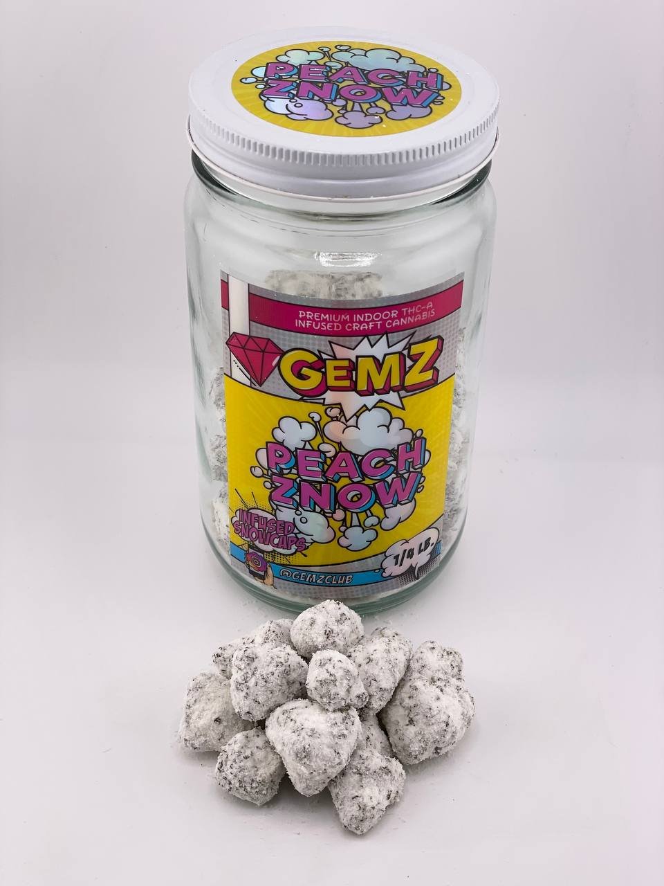 Gemz Snowballs Peach Znow – Premium Indoor Flower Gemz Snowballs
