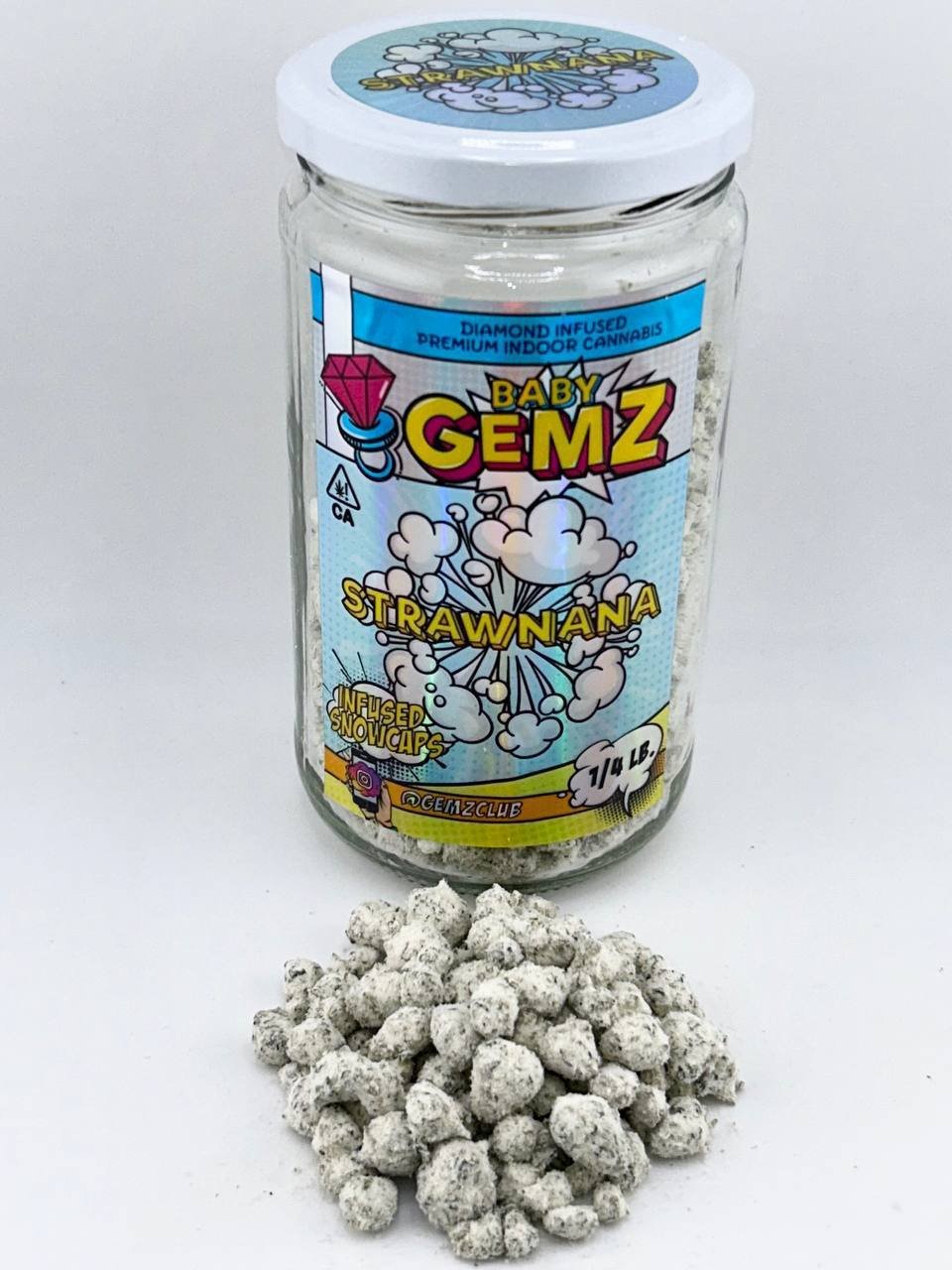 Gemz Infused Snowcaps Strawnana – Premium Indoor Flower Gemz Infused Snowcaps Strawnana
