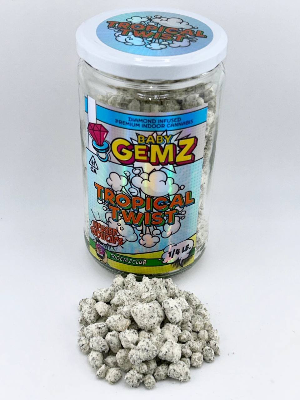 Gemz Snowcaps Tropical Twist – Premium Indoor Flower Gemz Snowcaps
