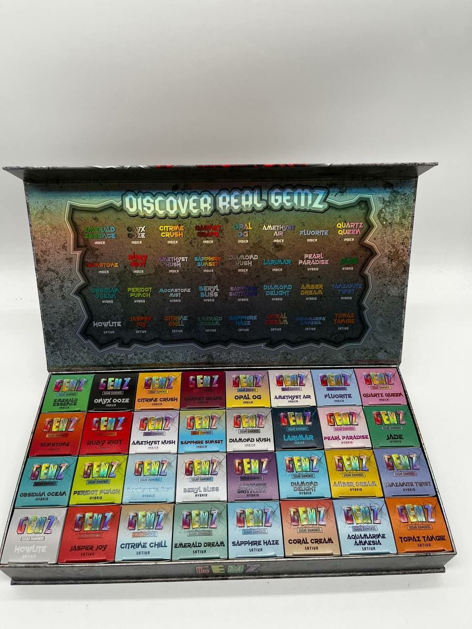 Gemz Sugar Diamonds – Pound Box 1/2oz 32 Jars Gemz Sugar Diamonds